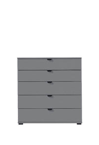 Valentina Grey Chest of Drawers: Modern 5-Drawer Storage for Chic Bedroom Decor - UK Luxury Furniture