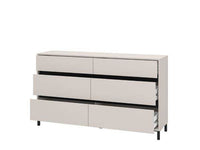 Zavaro Cashmere Wide Chest of Drawers: Elegant Six-Drawer Storage Solution for Modern Homes - UK Luxury Furniture