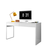Kuba Arctic White Desk with Drawers: Sleek, Functional, Reversible Legs for Modern Offices - UK Luxury Furniture