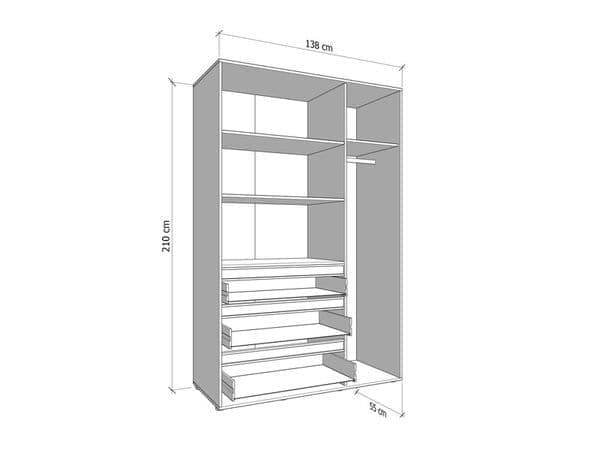 Kyoto Artisan Oak Effect 3-Door 3-Drawer Mirrored Wardrobe: Stylish Storage Solution - UK Luxury Furniture