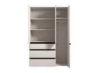 Kyoto Cashmere 3 Door 3 Drawer Mirrored Wardrobe: Elegant, Functional Storage Solution - UK Luxury Furniture