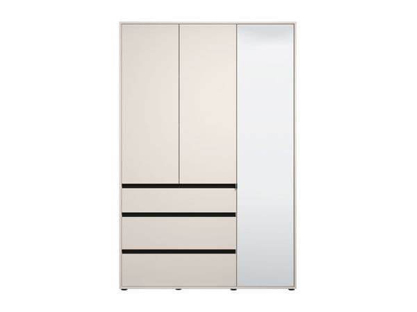 Kyoto Cashmere 3 Door 3 Drawer Mirrored Wardrobe: Elegant, Functional Storage Solution - UK Luxury Furniture