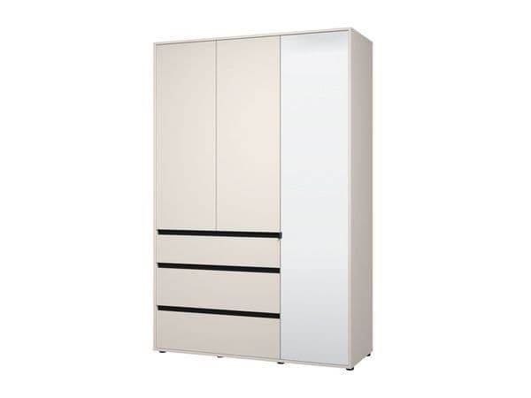 Kyoto Cashmere 3 Door 3 Drawer Mirrored Wardrobe: Elegant, Functional Storage Solution - UK Luxury Furniture