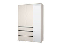 Kyoto Cashmere 3 Door 3 Drawer Mirrored Wardrobe: Elegant, Functional Storage Solution - UK Luxury Furniture