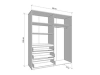 Kyoto Cashmere 4 Door 3 Drawer Mirrored Wardrobe: Elegant Storage Solution with Mirror - UK Luxury Furniture