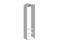 Lazlo Slatted Artisan Oak Effect Slim Wardrobe - Elegant Space-Saving Storage Solution - UK Luxury Furniture