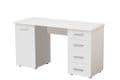 Libro Matt White Desk with 4 Drawers: Modern, Functional, and Elegant Home Office Furniture - UK Luxury Furniture