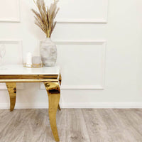 Luxury Louis Gold Side Lamp Table - Elegant 60cm x 60cm Design Perfect for Any Room - UK Luxury Furniture