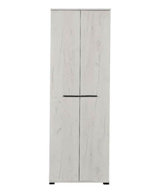 Lucerne Oak Finish Two-Door Narrow Wardrobe: Space-Saving Elegant Storage Solution - UK Luxury Furniture