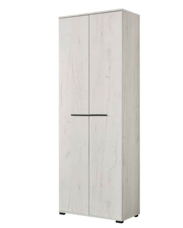 Lucerne Oak Finish Two-Door Narrow Wardrobe: Space-Saving Elegant Storage Solution - UK Luxury Furniture