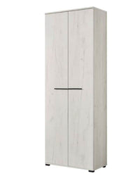 Lucerne Oak Finish Two-Door Narrow Wardrobe: Space-Saving Elegant Storage Solution - UK Luxury Furniture