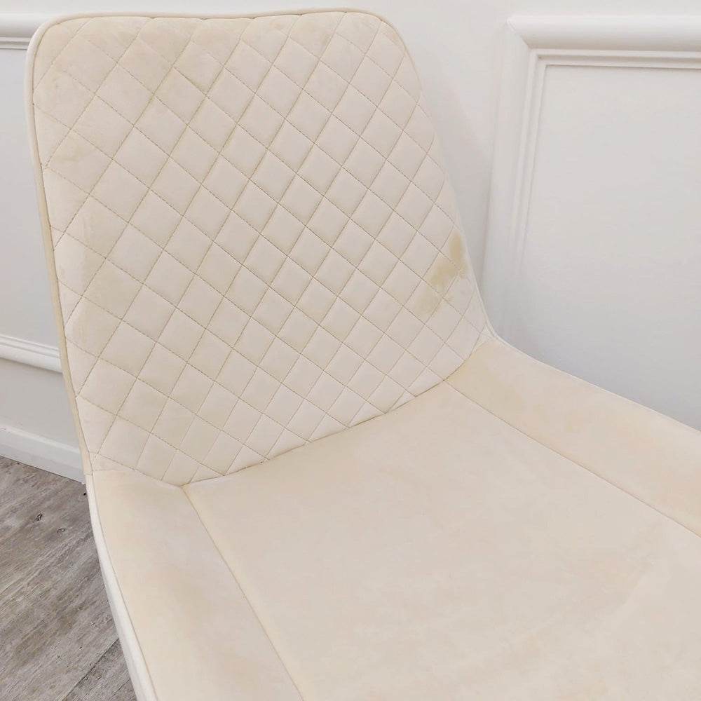 Luna Velvet Dining Chair - Scandinavian Style with Gold Tipped Legs - Available in 6 Colours - UK Luxury Furniture