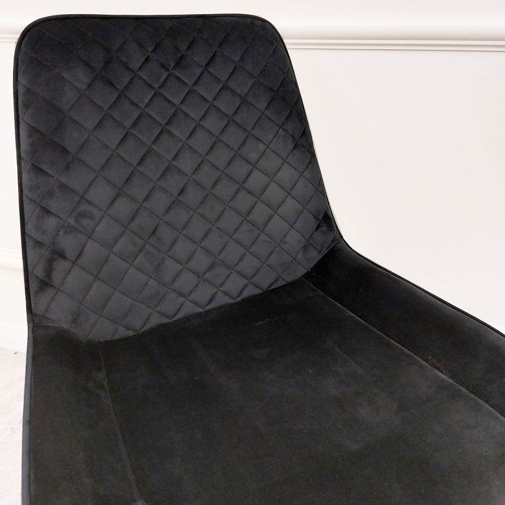 Luna Velvet Dining Chair - Scandinavian Style with Gold Tipped Legs - Available in 6 Colours - UK Luxury Furniture