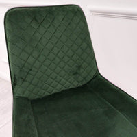 Luna Velvet Dining Chair - Scandinavian Style with Gold Tipped Legs - Available in 6 Colours - UK Luxury Furniture