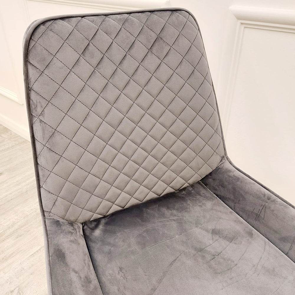 Luna Velvet Dining Chair - Scandinavian Style with Gold Tipped Legs - Available in 6 Colours - UK Luxury Furniture