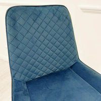 Luna Velvet Dining Chair - Scandinavian Style with Gold Tipped Legs - Available in 6 Colours - UK Luxury Furniture