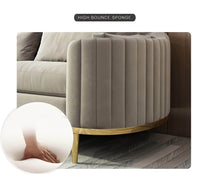 Luxury Cream Velvet Brooklyn Sofa Suite Set with Tufting and Gold Legs - UK Luxury Furniture