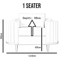 Luxury Cream Velvet Brooklyn Sofa Suite Set with Tufting and Gold Legs - UK Luxury Furniture