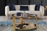 Lisbon Glam Velvet Sectional Sofa with Gold Metal Legs and Cushions - Modern Luxury Design - UK Luxury Furniture