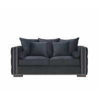 Moscow Luxury Black Velvet Sofa Sets with Chesterfield Design – 1, 2 & 3 Seater Options - UK Luxury Furniture