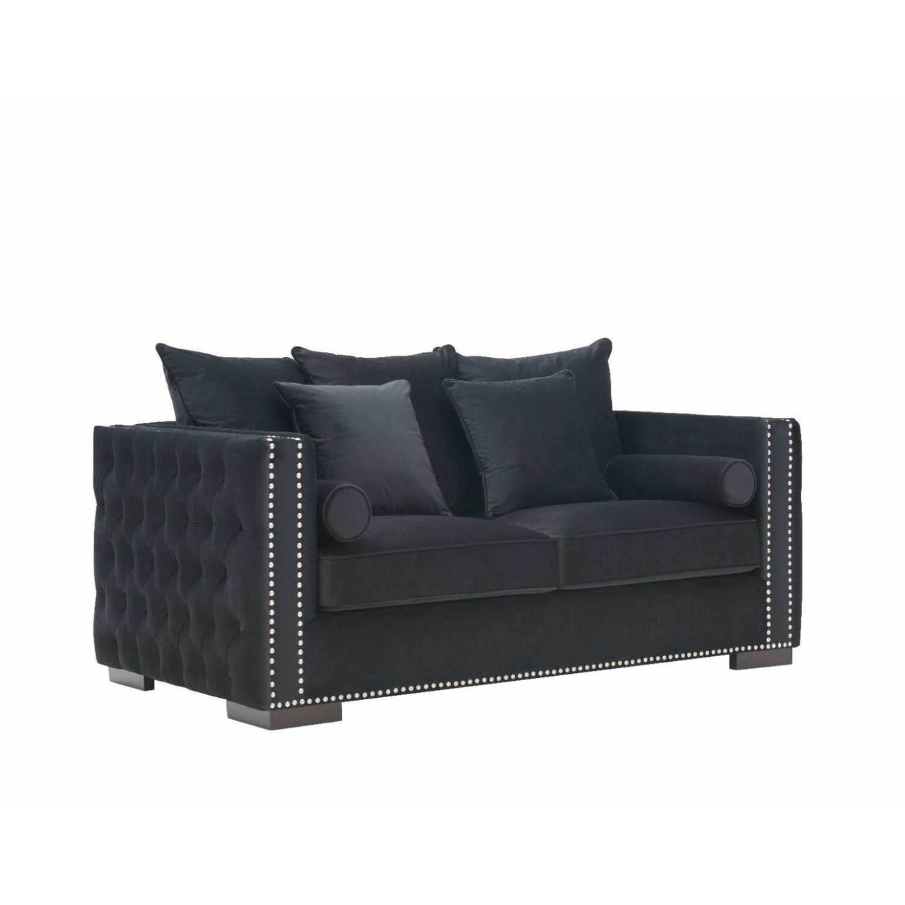 Moscow Luxury Black Velvet Sofa Sets with Chesterfield Design – 1, 2 & 3 Seater Options - UK Luxury Furniture