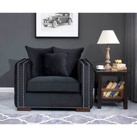Moscow Luxury Black Velvet Sofa Sets with Chesterfield Design – 1, 2 & 3 Seater Options - UK Luxury Furniture