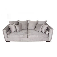 Luxury Grey Silver Velvet Moscow Sofa Sets with Deep Buttoned Chesterfield Design - UK Luxury Furniture