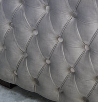 Luxury Grey Silver Velvet Moscow Sofa Sets with Deep Buttoned Chesterfield Design - UK Luxury Furniture
