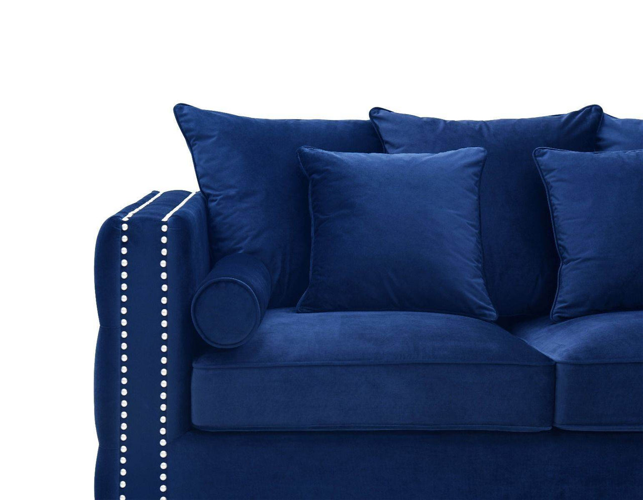 Luxurious Moscow Sofa Sets in Navy Blue Velvet with Chesterfield Detailing – 1, 2 or 3 Seater Options - UK Luxury Furniture