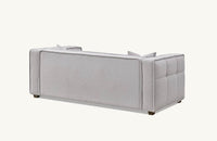 Murray 3-Seater Sofa In Luxurious Putty Boucle Fabric - Contemporary Chesterfield Design - UK Luxury Furniture