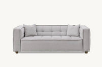 Murray 3-Seater Sofa In Luxurious Putty Boucle Fabric - Contemporary Chesterfield Design - UK Luxury Furniture