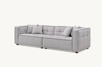 Murray 3-Seater Sofa In Luxurious Putty Boucle Fabric - Contemporary Chesterfield Design - UK Luxury Furniture