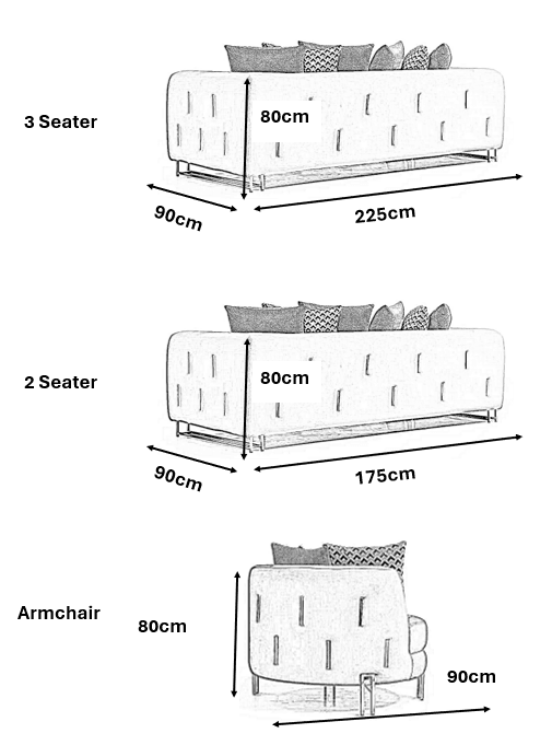 Sydney Luxury Sofa Suite Set in Cream Velvet with Exquisite Metal Detailing - UK Luxury Furniture