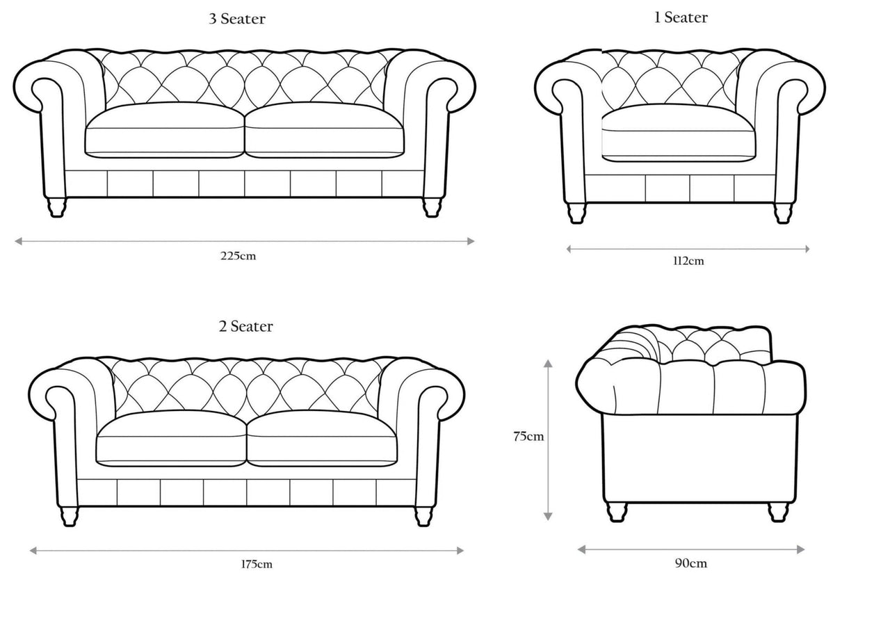 Luxury Grey Velvet Chesterfield Sofa Sets - 1, 2 & 3 Seater Options with Silver Nail Head Trim - UK Luxury Furniture