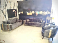 Lyon Luxury Velvet Sofa Sets - Cream, Navy Blue & Grey - 1, 2, 3 Seater Options - UK Luxury Furniture