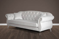 Luxury Light Cream Velvet Chesterfield Sofa Set – 1, 2, or 3 Seater with Cushions Included - UK Luxury Furniture