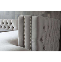 Luxurious Grey Velvet Chesterfield Corner Settee Sofa with Storage & Chrome Legs - UK Luxury Furniture