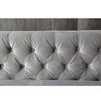 Luxurious Grey Velvet Chesterfield Corner Settee Sofa with Storage & Chrome Legs - UK Luxury Furniture