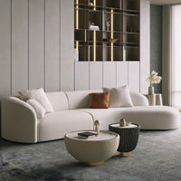 Richmond Cream Velvet Corner Sofa - Luxury Modern Design with High-Density Foam Comfort - UK Luxury Furniture