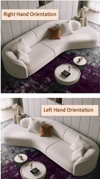 Richmond Cream Velvet Corner Sofa - Luxury Modern Design with High-Density Foam Comfort - UK Luxury Furniture