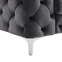 Rocky Chesterfield Sofa Set in Luxury Dark Grey Velvet – 1, 2, 3 Seater Options Available - UK Luxury Furniture