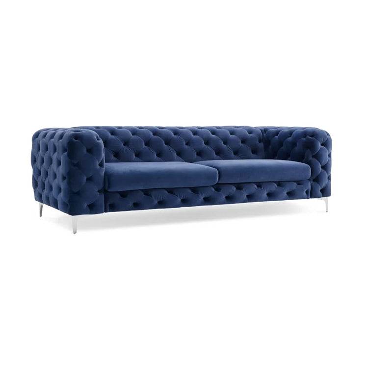 Rocky Chesterfield Sofa Set in Luxury Navy Blue Velvet – 1, 2 & 3 Seater Options - UK Luxury Furniture