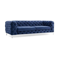 Rocky Chesterfield Sofa Set in Luxury Navy Blue Velvet – 1, 2 & 3 Seater Options - UK Luxury Furniture