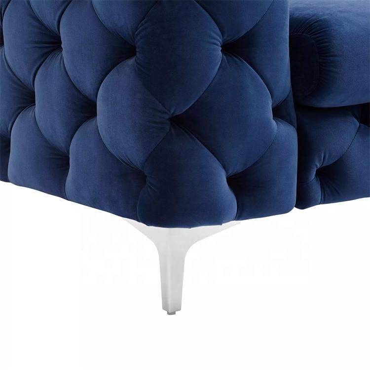 Rocky Chesterfield Sofa Set in Luxury Navy Blue Velvet – 1, 2 & 3 Seater Options - UK Luxury Furniture