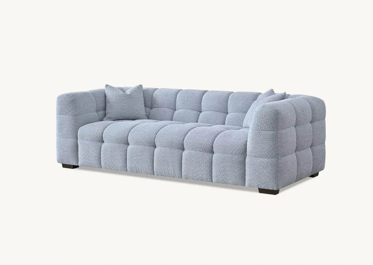 Tribeca Luxury Sofa Range in Pearl Boucle Fabric - Timeless Chesterfield Design - UK Luxury Furniture