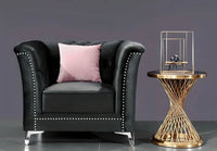 Venice Luxury Black Velvet Sofa Set – Stylish Chesterfield Design, Deep Button Detailing - UK Luxury Furniture