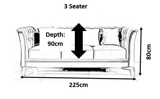 Venice Luxury Black Velvet Sofa Set – Stylish Chesterfield Design, Deep Button Detailing - UK Luxury Furniture