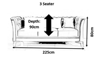 Venice Luxury Black Velvet Sofa Set – Stylish Chesterfield Design, Deep Button Detailing - UK Luxury Furniture