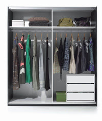 Madrid Wardrobe Internal Drawers: Alpine White, 3-Drawer Storage Solution for Wardrobes - UK Luxury Furniture