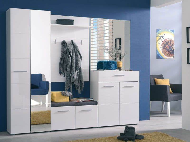 Myra White Mirrored Narrow Wardrobe: High Gloss, Space-Saving, and Modern Design - UK Luxury Furniture